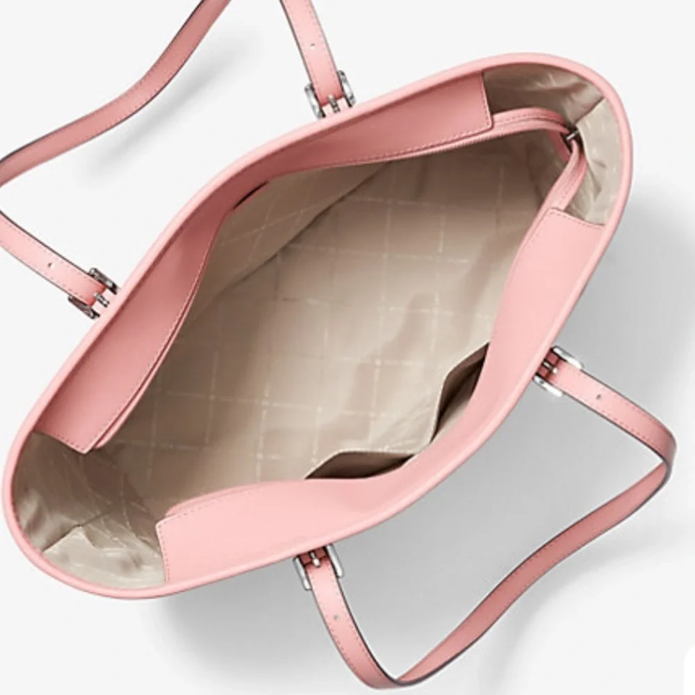 MICHAEL KORS POWDER BLUSH COLOR  Jet Set Travel Large Logo Tote Bag